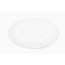 Badrumsmatta 70cm rund vit