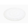 Badrumsmatta 70cm rund vit